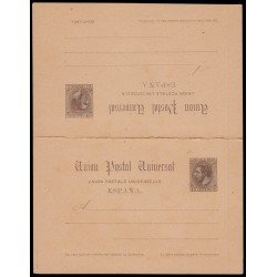 España Spain Entero Postal ( tarjeta postal ) 18 Doble 1884 Alfonso XII España Spain Entero Postal ( tarjeta postal ) 18 Doble 1884 Alfonso XII
