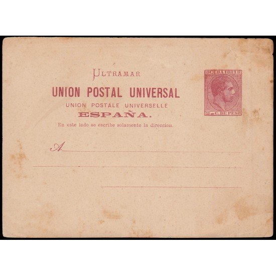 Cuba Entero Postal 7 1881 Alfonso XII