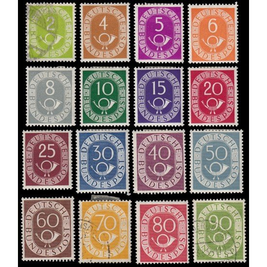 Alemania Federal Germany 9/24 1951-52 Corneta Postal MH/Usados