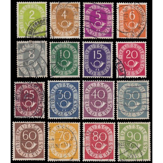 Alemania Federal Germany 9/24 1951-52 Corneta Postal Usados