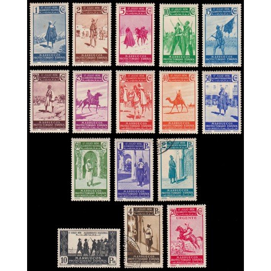Marruecos Morocco 169/85 1937 Alzamiento Nacional MH/Usados