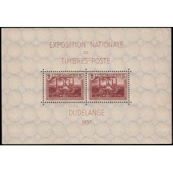 Luxemburgo HB 2 1937 Exposición Nacional de sellos MNH Luxemburgo HB 2 1937 Exposición Nacional de sellos MNH