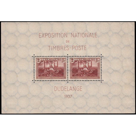 Luxemburgo HB 2 1937 Exposición Nacional de sellos MNH