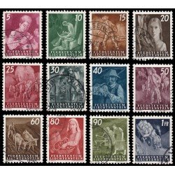 Liechtenstein 251/62 1951 Trabajos agrícolas Usados Liechtenstein 251/62 1951 Trabajos agrícolas Usados