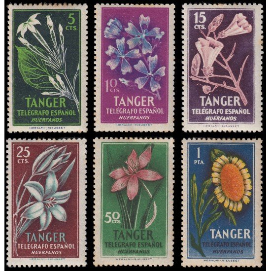 Tanger Telégrafos 53/58 1957  Flores flowers MH