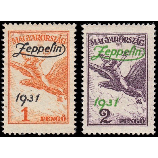 Hungría Hungary 24/25 1931 Sobrecarga Zeppelin 1931 MH