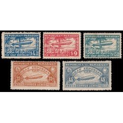Paraguay A- 63/67 1933 Graf Zeppelin MH Paraguay A- 63/67 1933 Graf Zeppelin MH