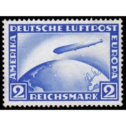 Alemania Imperio Germany Aéreo 36 1928 Graf Zeppelin Sin goma