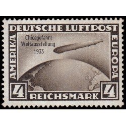 Alemania Imperio Germany Aéreo 42C Graf Zeppelin Viaje a Chicago MH