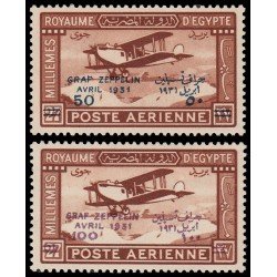 Egipto Aéreo 3/4 1931 Vuelo especial de Graf-Zeppelin Sobrecarga bilingüe MH Egipto Aéreo 3/4 1931 Vuelo especial de Graf-Zeppelin Sobrecarga bilingüe MH