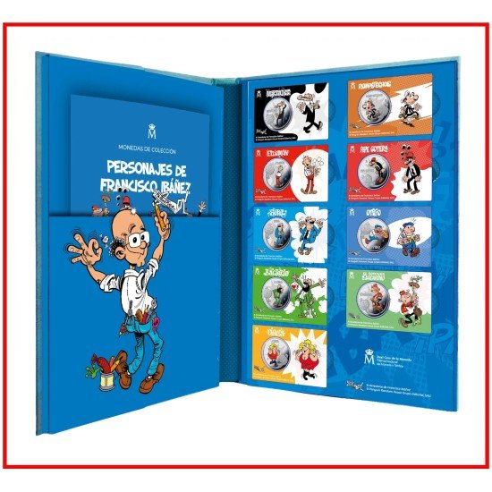 España Spain 2026 Cartera Oficial Euros Set/Álbum Colección  Francisco Ibáñez