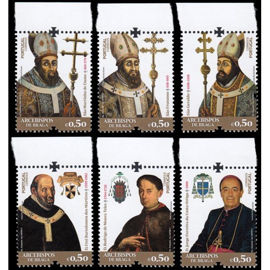 Portugal 4264/69 2017 Arzobispos de Braga MNH