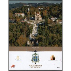 Portugal 4270F 2017 Arzobispos de Braga Hojita MNH