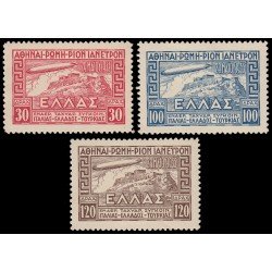 Grecia Greece A 5/7 1933 Zeppelin sobrevolando la Acrópolis MH Grecia Greece A 5/7 1933 Zeppelin sobrevolando la Acrópolis MH