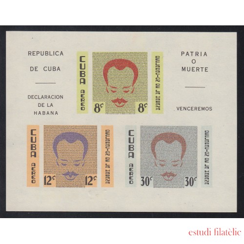 MI1 Cuba 18 1961 Declaración de La Habana Lujo Sin dentar MNH