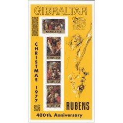Gibraltar - 4-HB - 1977 Navidad y 400 º Aniv. de Rubens Lujo Gibraltar - 4-HB - 1977 Navidad y 400 º Aniv. de Rubens Lujo