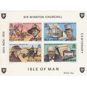 Man (isla de) - 1-H - 1974 Cent. de Churchill Retratos Lujo