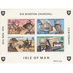 Man (isla de) - 1-H - 1974 Cent. de Churchill Retratos Lujo