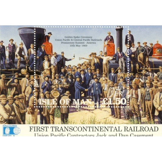 Man (isla de) - 19-H - 1992 1ra Línea de ferrocarril transcontinental en EEUU Lujo