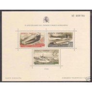 España Spain Hojitas Recuerdo 119 1988 FNMT Aniversario del primer correo submarino 781
