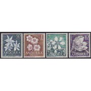 Andorra española 68/71 1966 Flores MNH Andorra española 68/71 1966 Flores MNH