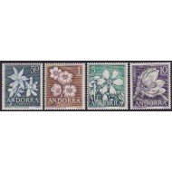 Andorra española 68/71 1966  Flores MNH