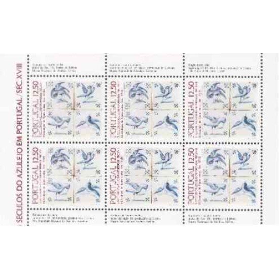Portugal - 1582a - 1983 5 Siglos de Azulejos, Pájaros Mini Hojita de 6 sellos nº 1582 Lujo Portugal - 1582a - 1983 5 Siglos de Azulejos, Pájaros Mini Hojita de 6 sellos nº 1582 Lujo
