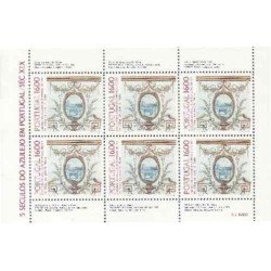 Portugal - 1618a - 1984 5 Siglos de Azulejo Azulejo del S XVIII Mini Hojita de 6 sellos nº 1618 Lujo Portugal - 1618a - 1984 5 Siglos de Azulejo Azulejo del S XVIII Mini Hojita de 6 sellos nº 1618 Lujo
