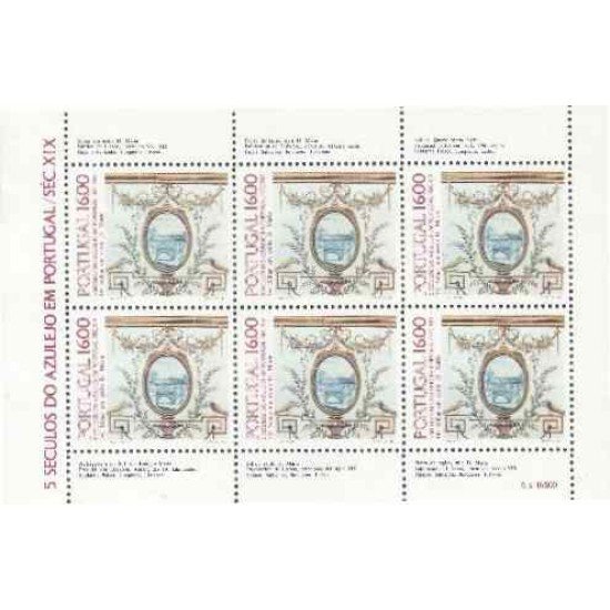Portugal - 1618a - 1984 5 Siglos de Azulejo  Azulejo del S XVIII Mini Hojita de 6 sellos nº 1618 Lujo