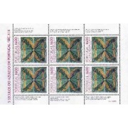 Portugal - 1622a - 1984 5 Siglos de Azulejos Saltamontes y espigas de trigo Mini Hojita 6 sellos nº 1622 Lujo