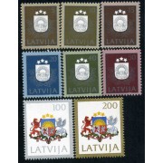 Letonia Latvia 269/76 1991 Serie Escudos Lujo