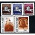 Lituania - 398/02 - 1991 Serie Motivos diversos (duque Vitautas a caballo, campana de la libertad, montaña de las 1000 cruces) Lujo