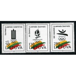 Lituania - 427/29 - 1992 JJOO 1992 Logos Lujo Lituania - 427/29 - 1992 JJOO 1992 Logos Lujo