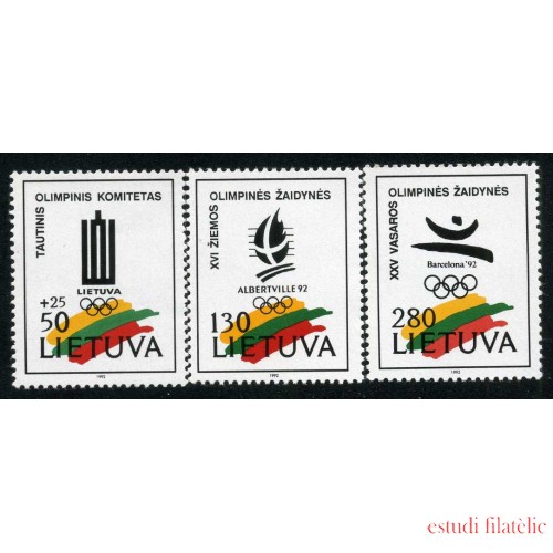 Lituania - 427/29 - 1992 JJOO 1992 Logos Lujo