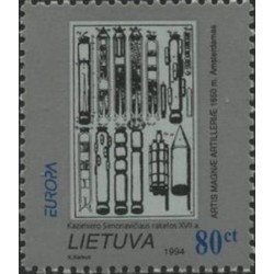 Lituania - 485 - 1994 Europa La europa de los descubrimientos Cohetes Lujo Lituania - 485 - 1994 Europa La europa de los descubrimientos Cohetes Lujo