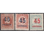 España Spain 742/44 1938 Cifras Numbers MNH