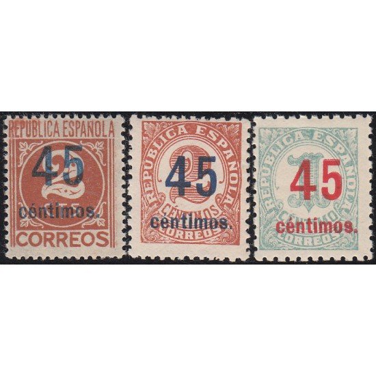 España Spain 742/44 1938 Cifras Numbers MNH España Spain 742/44 1938 Cifras Numbers MNH
