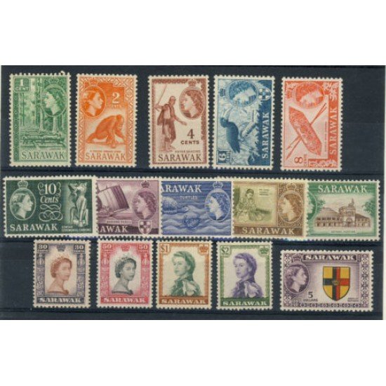 Sarawak 189/03 189/03 1955-57 Elisabeth II Sujetos diversos MH