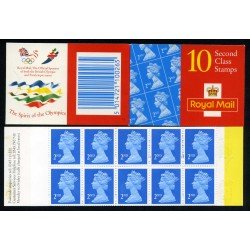 Gran Bretaña - 1473-C jjoo - 1990 Isabel II Carnet banda horizontal 10 sellos nº 1473 Patrocinio de los JJOO en cobertura del carnet Gran Bretaña - 1473-C jjoo - 1990 Isabel II Carnet banda horizontal 10 sellos nº 1473 Patrocinio de los JJOO en cobertura del carnet