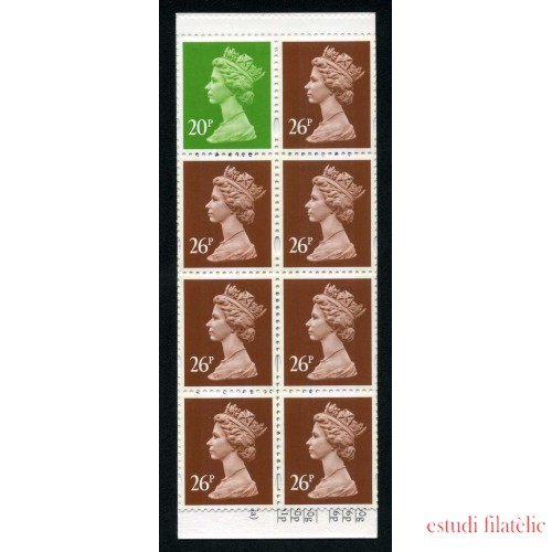 Gran Bretaña - 1891-C 1996 Carnet 8 sellos 1 del nº 1891+ 7 del nº 1892 Lujo