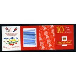 Gran Bretaña - 2065Aa-Cjjoo- Carnet 10 sellos nº 2065Aa Patrocinio de los JJOO en reverso Gran Bretaña - 2065Aa-Cjjoo- Carnet 10 sellos nº 2065Aa Patrocinio de los JJOO en reverso