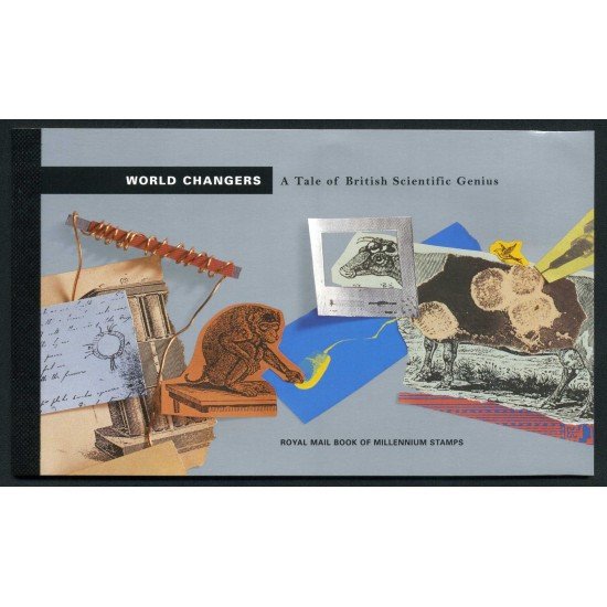 Gran Bretaña - 2122a-C 1999 Ciencia británica que ha cambiado el mundo Carnet de prestigio 12 páginas de textos e ilustraciones 5 de ellas conteniendo sellos