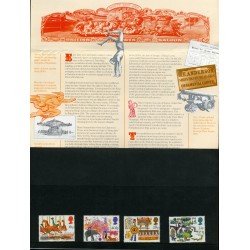 Gran Bretaña - 1104/07cart 1983 Ferias británica Serie en cartulina de presentación con textos e ilustraciones MNH Gran Bretaña - 1104/07cart 1983 Ferias británica Serie en cartulina de presentación con textos e ilustraciones MNH
