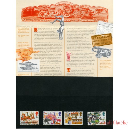 Gran Bretaña - 1104/07cart 1983 Ferias británica Serie en cartulina de presentación con textos e ilustraciones Lujo