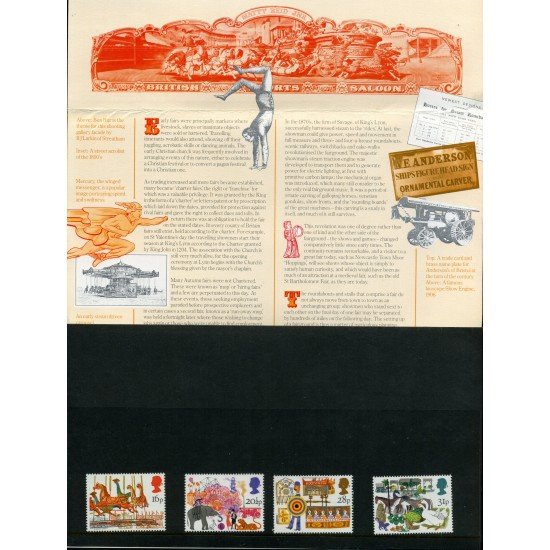 Gran Bretaña - 1104/07cart 1983 Ferias británica Serie en cartulina de presentación con textos e ilustraciones MNH