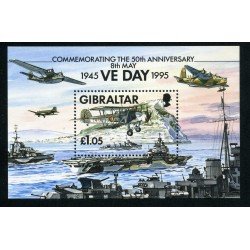 Gibraltar - Nº 20 HB 1995 50º Aniv. del fin de la 2ª guerra mundial Lujo Gibraltar - Nº 20 HB 1995 50º Aniv. del fin de la 2ª guerra mundial Lujo