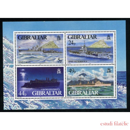 Gibraltar - Nº 21 HB 1995 Barcos de guerra Lujo