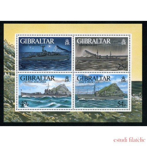 Gibraltar - Nº 25 HB 1996 Barcos de guerra Lujo