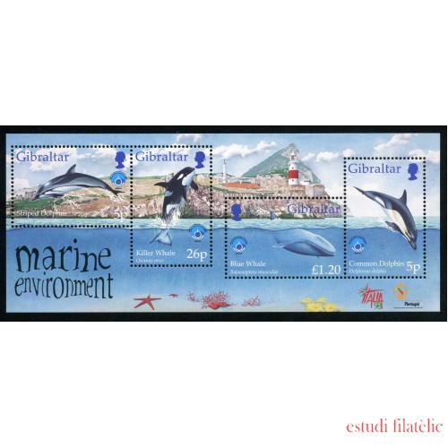 Gibraltar - Nº HB 32 1998 Año inter. de los océanos Fauna Animales marinos Lujo