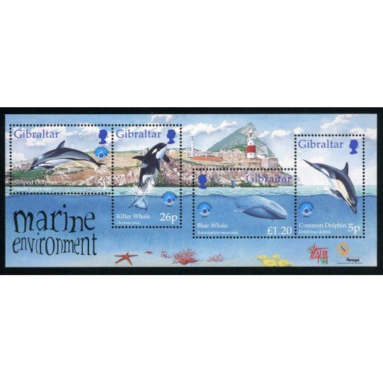 Gibraltar - Nº HB 32 1998 Año inter. de los océanos Fauna Animales marinos Lujo Gibraltar - Nº HB 32 1998 Año inter. de los océanos Fauna Animales marinos Lujo